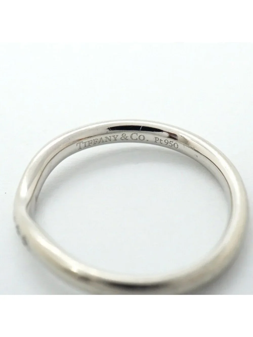 Tiffany & Co Ring Curved Band Platinum Diamond - Picture 5 of 11